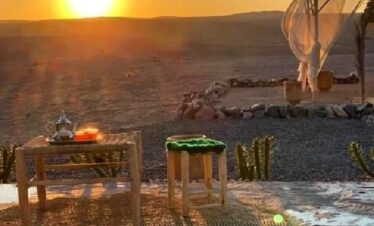 Sunset view at Desert Agafay Day Trip from Marrakech