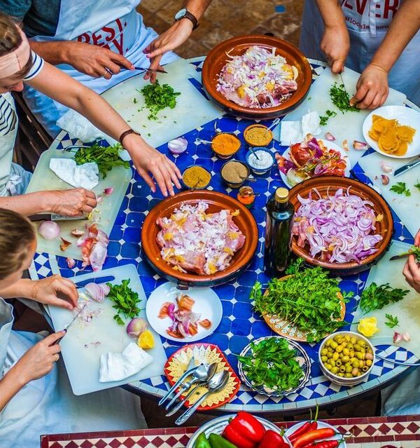 marrakech cooking class family traditional Moroccan tagine with fresh ingredients